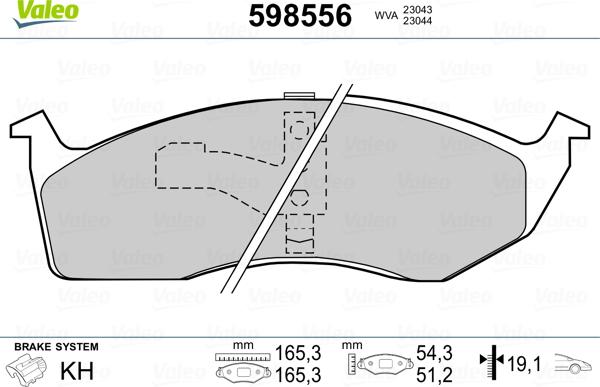 Valeo 598556 - Jarrupala, levyjarru inparts.fi