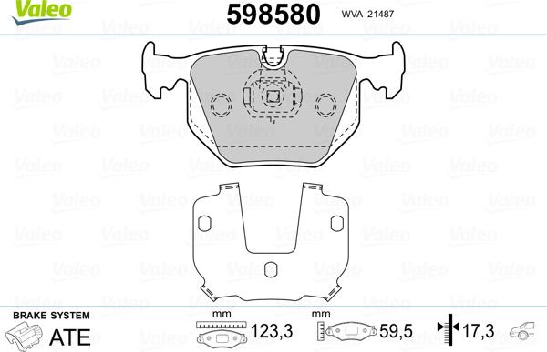 Valeo 598580 - Jarrupala, levyjarru inparts.fi