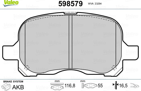 Valeo 598579 - Jarrupala, levyjarru inparts.fi