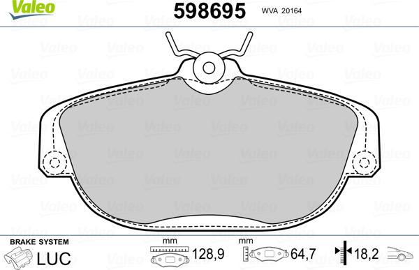 Valeo 598695 - Jarrupala, levyjarru inparts.fi