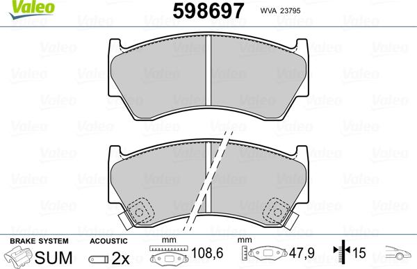 Valeo 598697 - Jarrupala, levyjarru inparts.fi