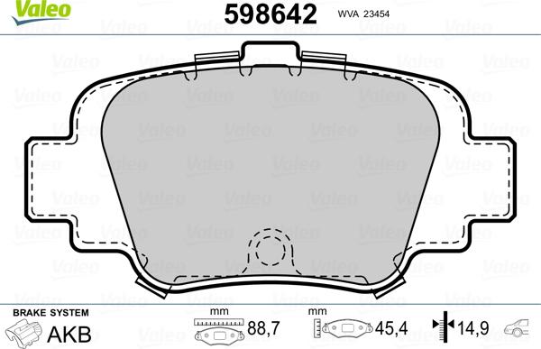 Valeo 598642 - Jarrupala, levyjarru inparts.fi