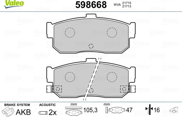 Valeo 598668 - Jarrupala, levyjarru inparts.fi