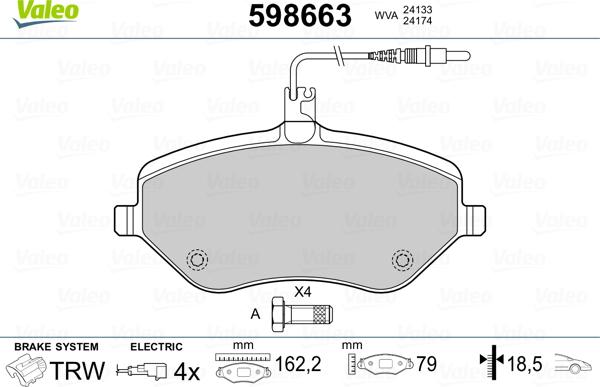 Valeo 598663 - Jarrupala, levyjarru inparts.fi