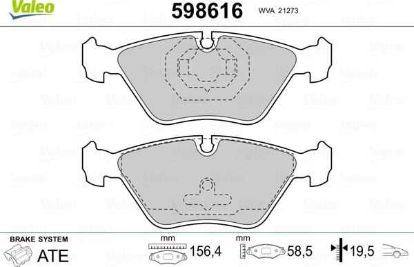 Valeo 598616 - Jarrupala, levyjarru inparts.fi