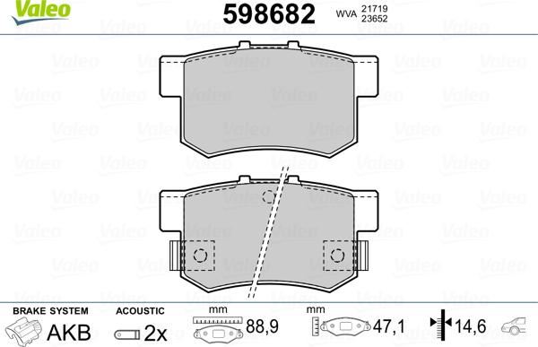 Valeo 598682 - Jarrupala, levyjarru inparts.fi