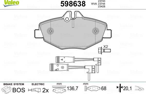 Valeo 598638 - Jarrupala, levyjarru inparts.fi