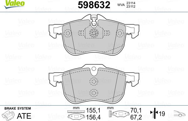 Valeo 598632 - Jarrupala, levyjarru inparts.fi