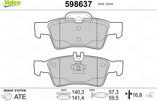 Valeo 598637 - Jarrupala, levyjarru inparts.fi