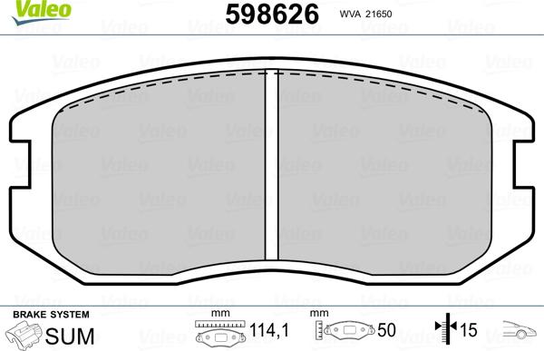 Valeo 598626 - Jarrupala, levyjarru inparts.fi