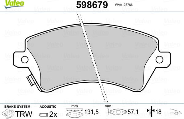 Valeo 9010463 - Jarrupala, levyjarru inparts.fi