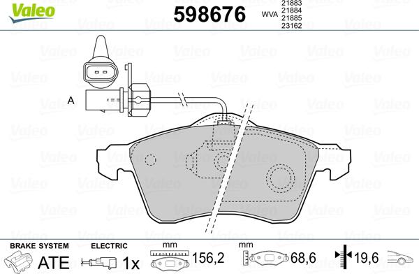 Valeo 598676 - Jarrupala, levyjarru inparts.fi