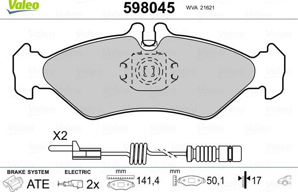 Valeo 598045 - Jarrupala, levyjarru inparts.fi