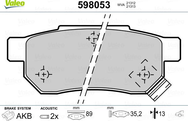 Valeo 598053 - Jarrupala, levyjarru inparts.fi