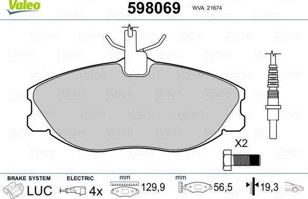 Valeo 598069 - Jarrupala, levyjarru inparts.fi