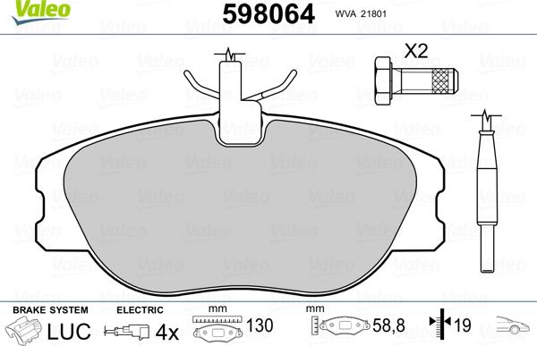 Valeo 598064 - Jarrupala, levyjarru inparts.fi