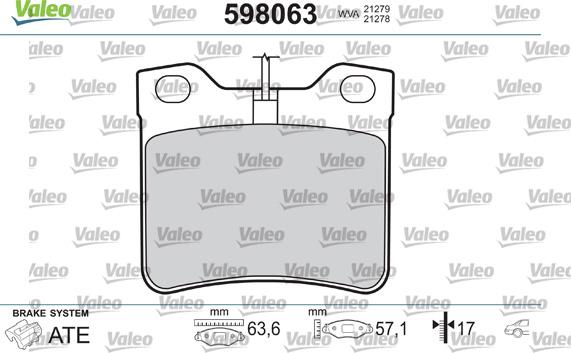 Valeo 598063 - Jarrupala, levyjarru inparts.fi