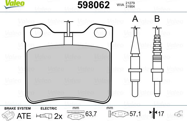 Valeo 598062 - Jarrupala, levyjarru inparts.fi