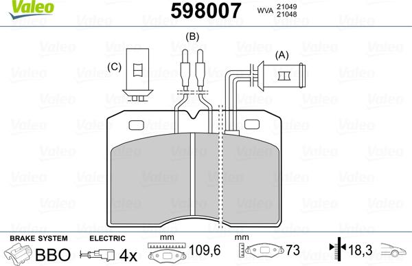 Valeo 598007 - Jarrupala, levyjarru inparts.fi