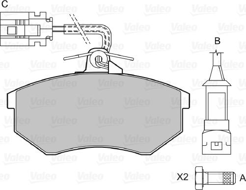 Valeo 598016 - Jarrupala, levyjarru inparts.fi