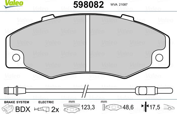 Valeo 598082 - Jarrupala, levyjarru inparts.fi