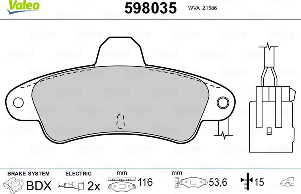 Valeo 598035 - Jarrupala, levyjarru inparts.fi