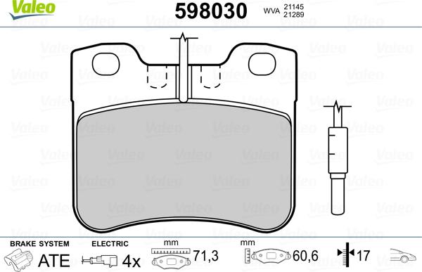 Valeo 598030 - Jarrupala, levyjarru inparts.fi