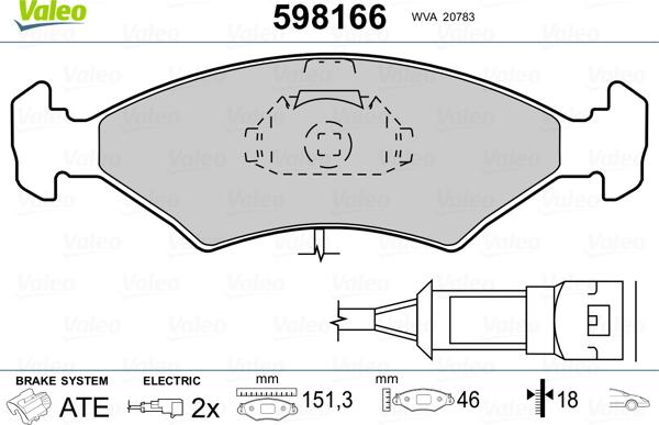 Valeo 598166 - Jarrupala, levyjarru inparts.fi