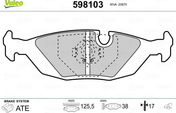 Valeo 598103 - Jarrupala, levyjarru inparts.fi