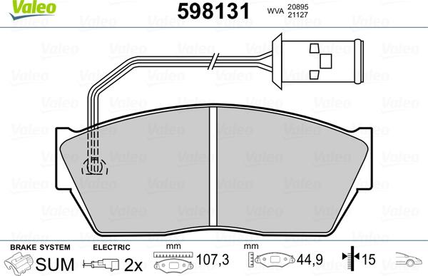 Valeo 598131 - Jarrupala, levyjarru inparts.fi