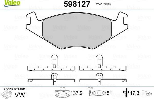 Valeo 598127 - Jarrupala, levyjarru inparts.fi