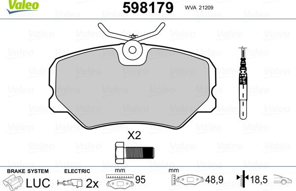 Valeo 598179 - Jarrupala, levyjarru inparts.fi