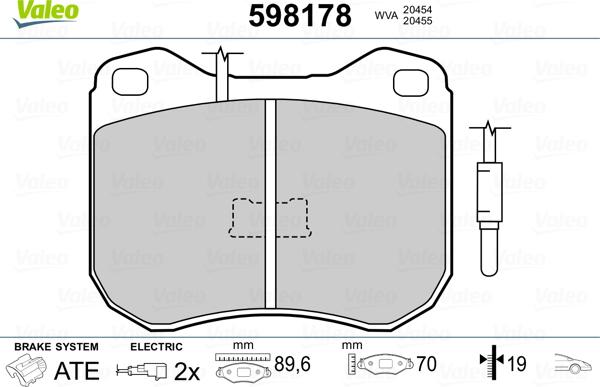 Valeo 598178 - Jarrupala, levyjarru inparts.fi