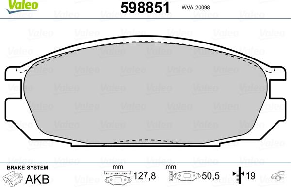 Valeo 598851 - Jarrupala, levyjarru inparts.fi