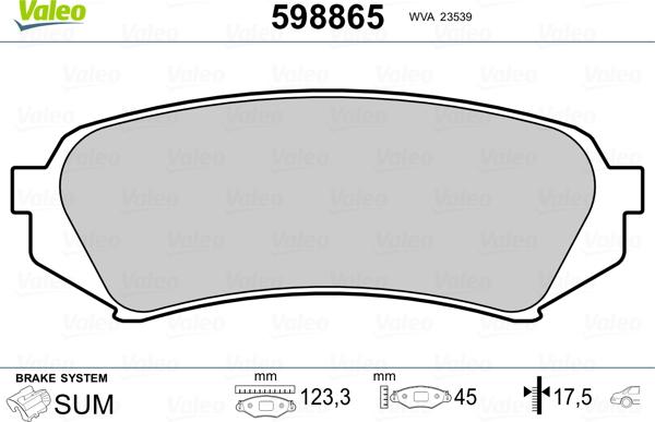 Valeo 598865 - Jarrupala, levyjarru inparts.fi