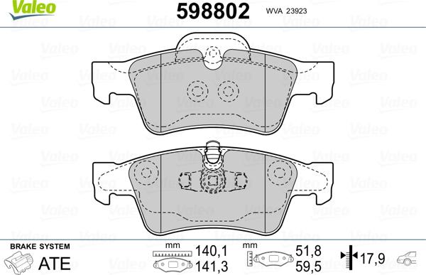 Valeo 598802 - Jarrupala, levyjarru inparts.fi