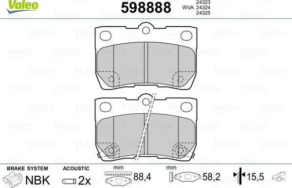 Valeo 598888 - Jarrupala, levyjarru inparts.fi