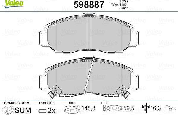 Valeo 598887 - Jarrupala, levyjarru inparts.fi