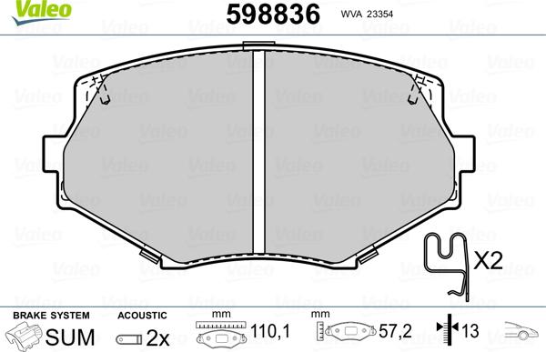 Valeo 598836 - Jarrupala, levyjarru inparts.fi