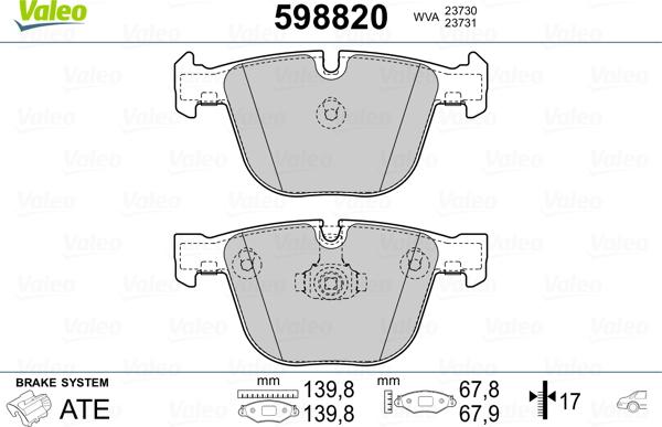 Valeo 598820 - Jarrupala, levyjarru inparts.fi