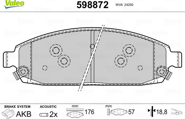 Valeo 598872 - Jarrupala, levyjarru inparts.fi