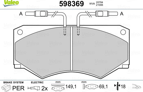 Valeo 598369 - Jarrupala, levyjarru inparts.fi