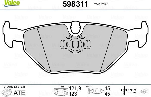 Valeo 598311 - Jarrupala, levyjarru inparts.fi