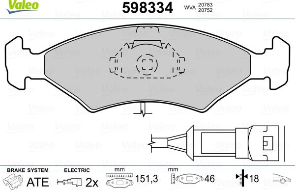 Valeo 598334 - Jarrupala, levyjarru inparts.fi