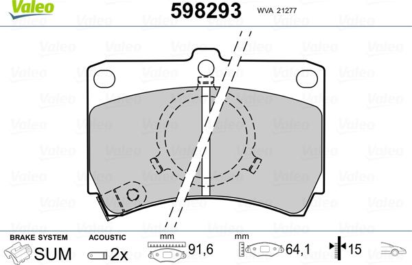 Valeo 598293 - Jarrupala, levyjarru inparts.fi