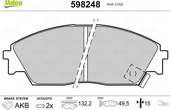 Valeo 598248 - Jarrupala, levyjarru inparts.fi