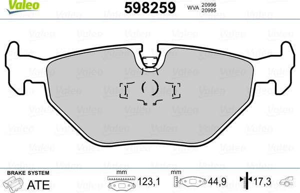 Valeo 598259 - Jarrupala, levyjarru inparts.fi