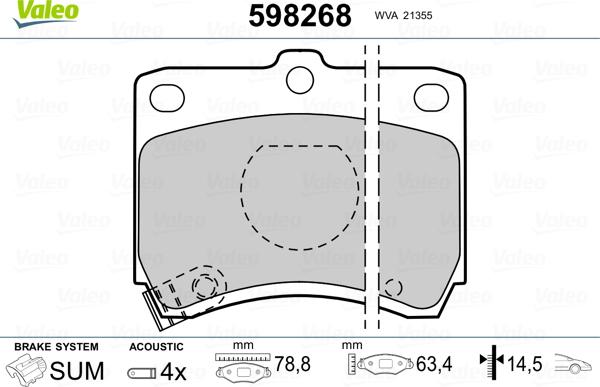 Valeo 598268 - Jarrupala, levyjarru inparts.fi