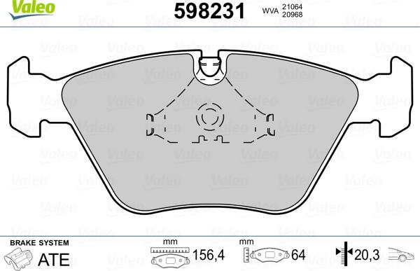 Valeo 598231 - Jarrupala, levyjarru inparts.fi