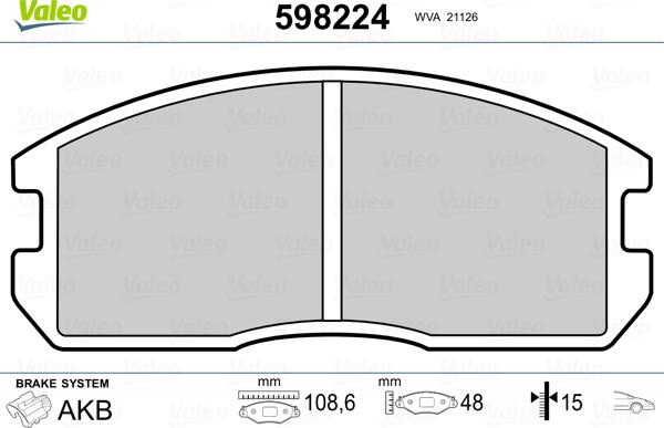 Valeo 598224 - Jarrupala, levyjarru inparts.fi